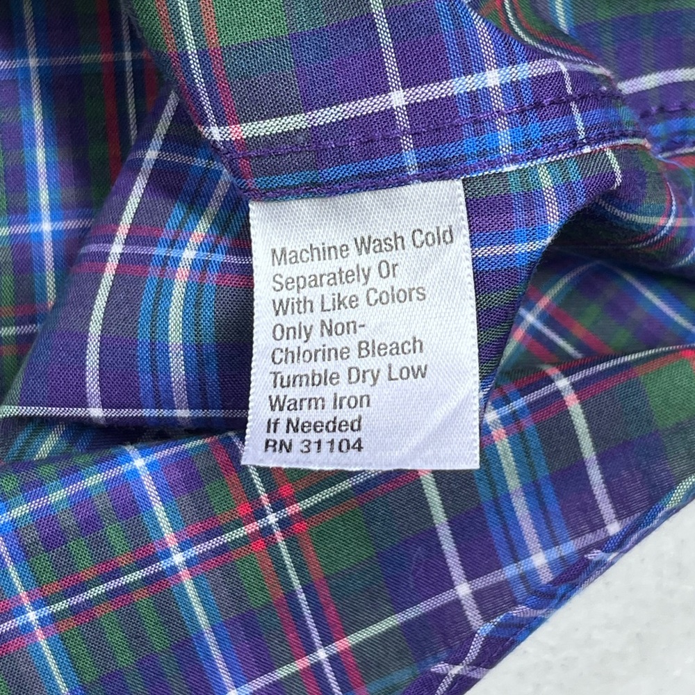 Saddlebred Men’s Long Sleeve Check Pattern Wrinkle Free Dress shirt. Large. - Picture 9 of 9